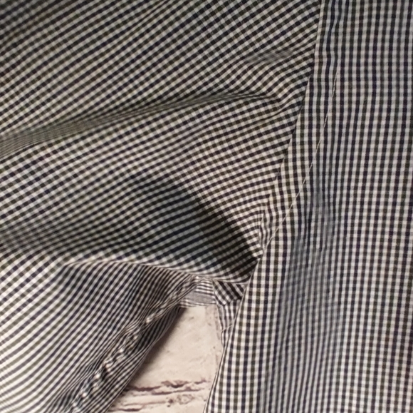 UNTUCKit Large Button down Checkered Gingham Green Blue White Button Down Shirt - Picture 9 of 16